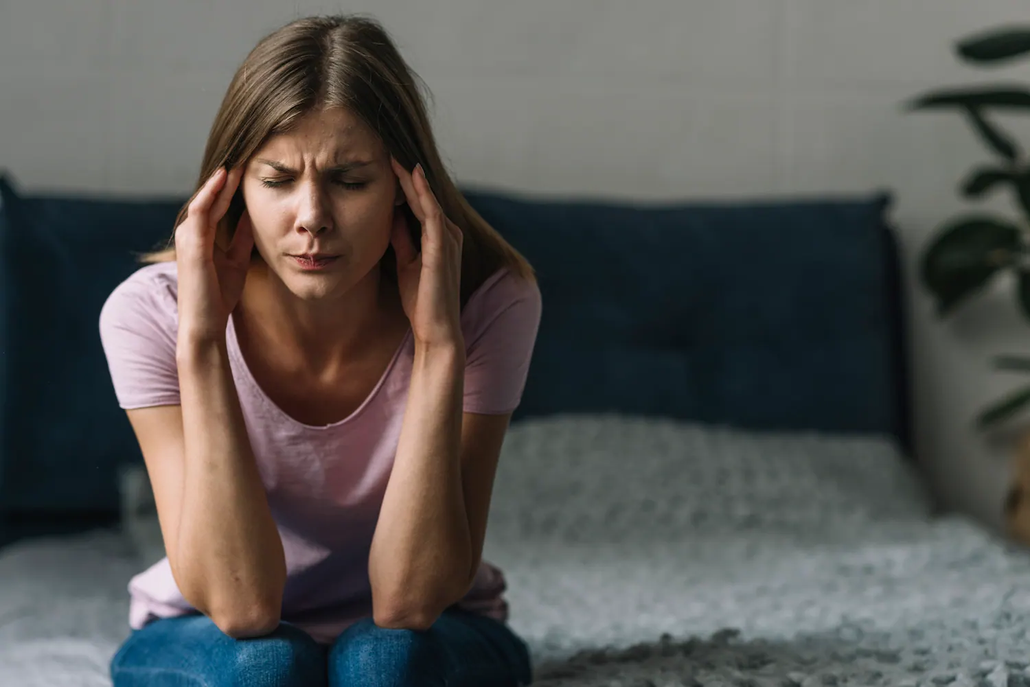 woman suffer from migraine